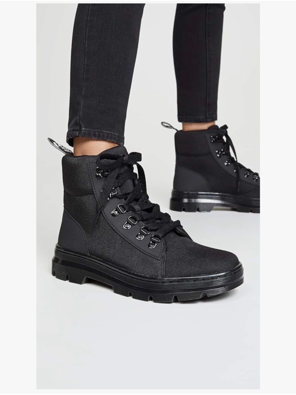 Dr Martins Women's Black Combat Lace-Up Boots